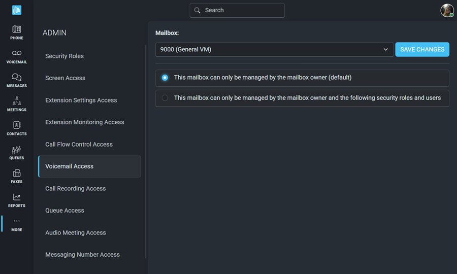 Voicemail Access Options